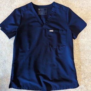 Catarina One Pocket Scrub Top - Navy